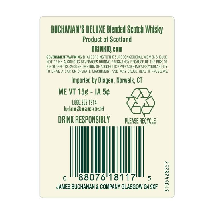 Buchanan'S Blended Scotch Deluxe 12 Yr 80 - 200ML