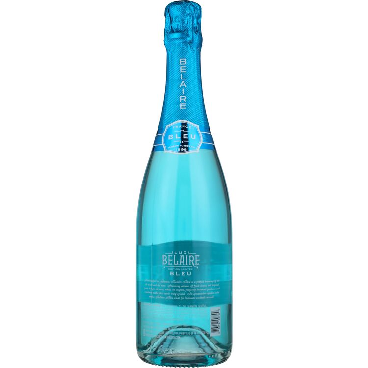 Luc Belaire Bleu Sparkling Wine France - 750ML - Back
