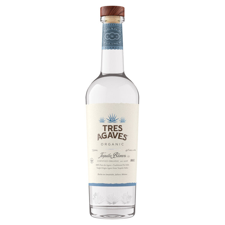 Tres Agaves Tequila Blanco 80 - 1.0L - Front