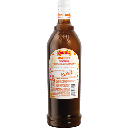 Kahlua Coffee Liquor Dunkin Caramel Swirl 32 - 750ML - Back