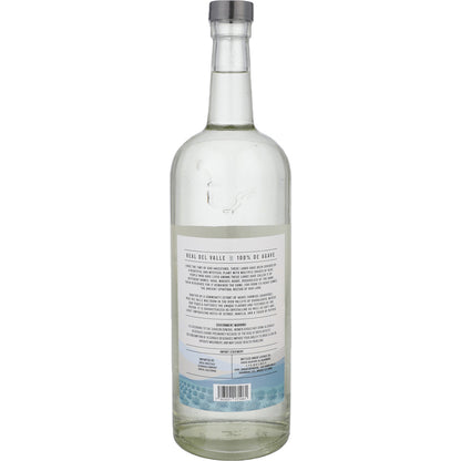 Real Del Valle Tequila Blanco 80 - 1.0L - Back