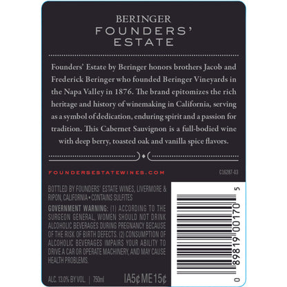 Beringer Founders' Estate Cabernet Sauvignon California - 750ML