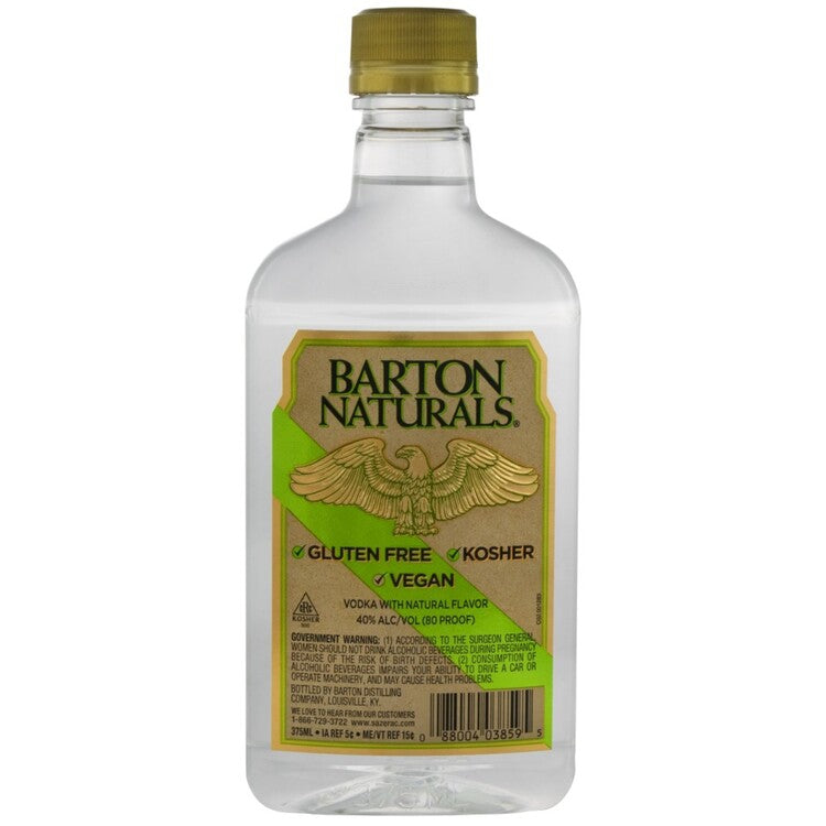 Barton Vodka Naturals 80 - 375ML - Back