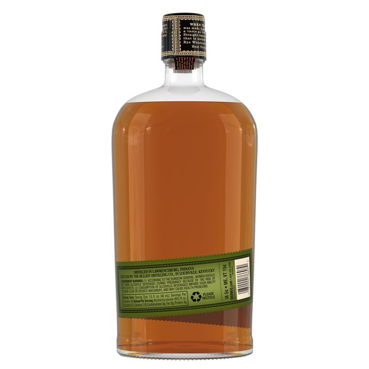Bulleit Straight Rye Whiskey 95 Small Batch 90 - 1.75L - Back