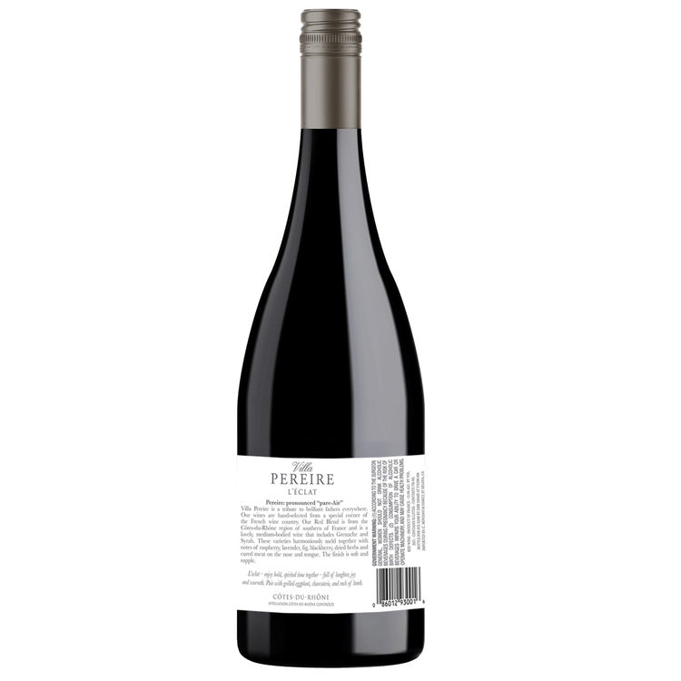 Villa Pereire Cotes Du Rhone Rouge L'Eclat 2021 - 750ML - Back