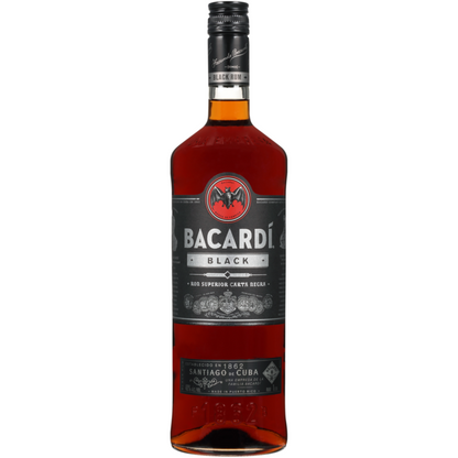 Bacardi Black Rum 80 - 1.0L - Front