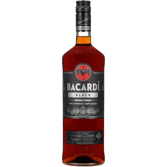 Bacardi Black Rum 80 - 1.0L - Front
