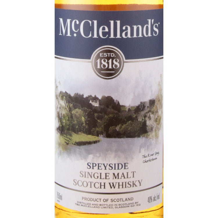 Mcclelland's Single Malt Scotch Speyside 80 - 750ML - Front Label