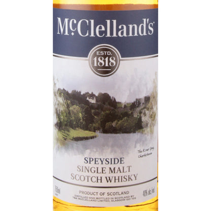 Mcclelland's Single Malt Scotch Speyside 80 - 750ML - Front Label