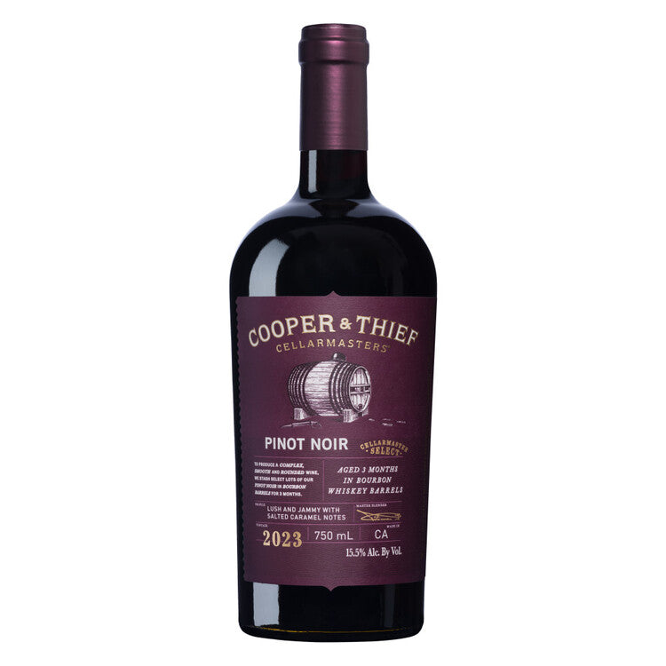 Cooper & Thief Pinot Noir Cellarmaster Select Aged In Bourbon Whiskey - 750ML - Front