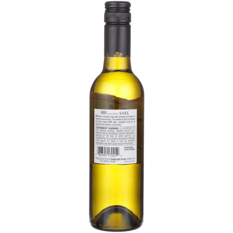 Hana Fuji Apple Flavored Sake - 375ML - Back