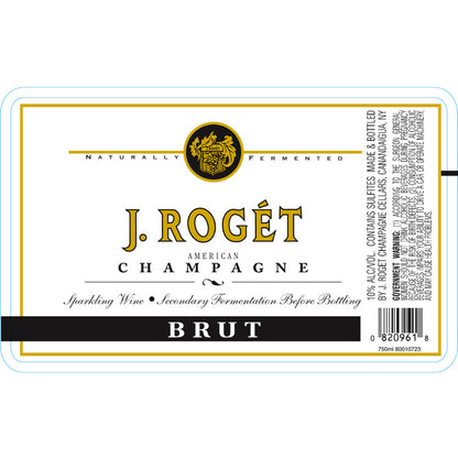 J. Roget Brut Champagne American - 750ML - Front Label