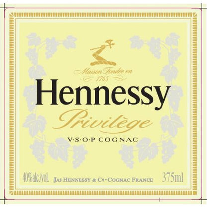Hennessy Cognac Vsop 80 - 375ML - Front Label