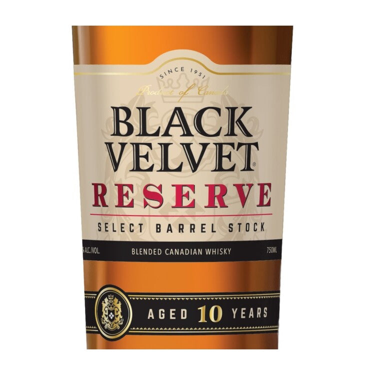 Black Velvet Canadian Whisky Reserve Select Stock 10 Yr 80 - 750ML