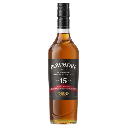 Bowmore Single Malt Scotch Sherry Oak Cask 15 Yr 86 - 700ML - Front