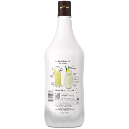 Malibu Coconut Flavored Rum Original 42 - 1.75L - Back