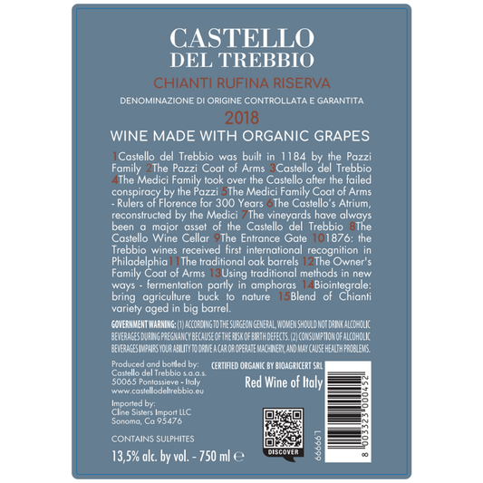 Castello Del Trebbio Chianti Rufina Riserva 2019 - 750ML