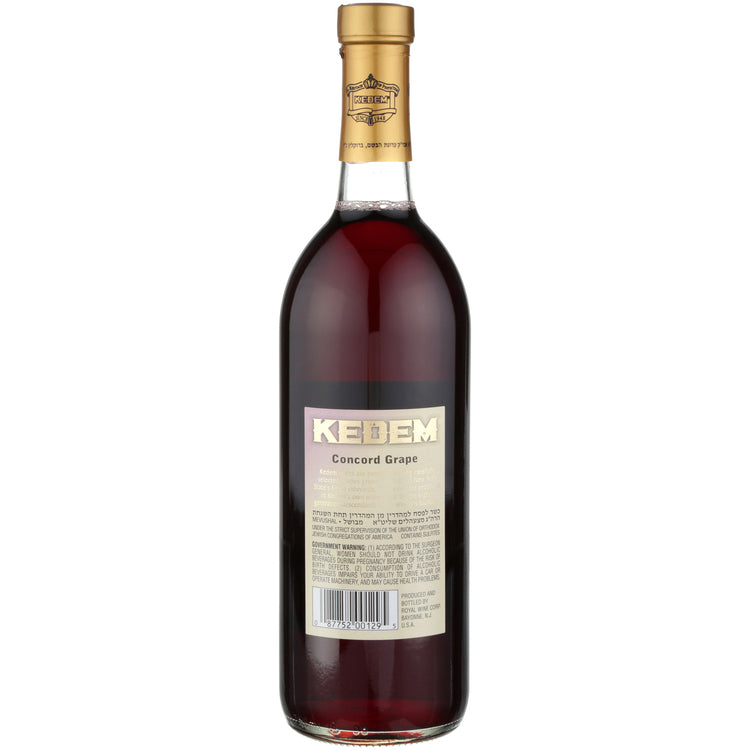Kedem Concord New York - 750ML - Back