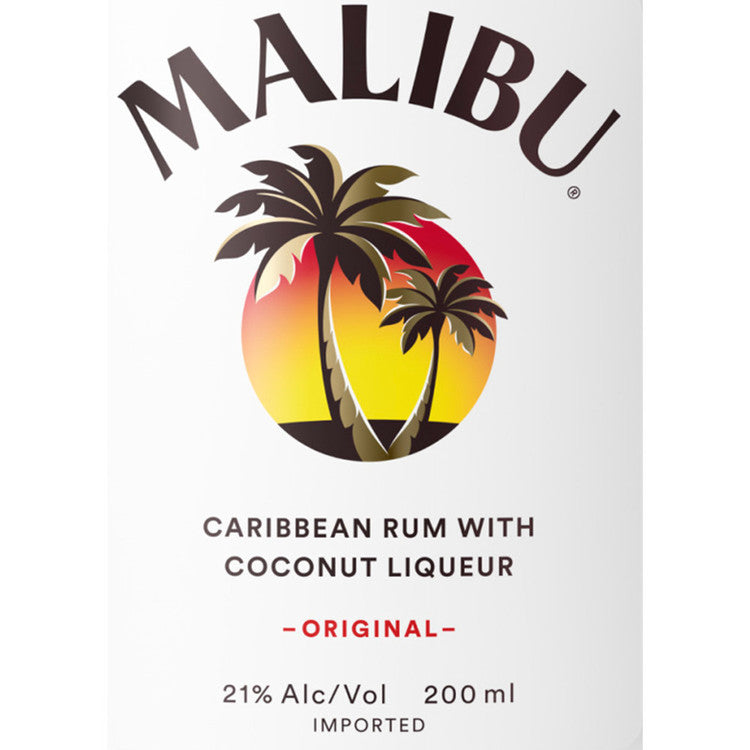 Malibu Coconut Flavored Rum Original 42 - 200ML - Front Label
