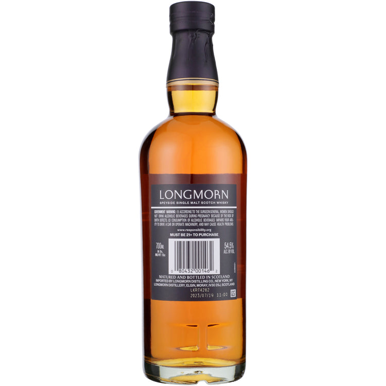 Longmorn Single Malt Scotch 22 Yr 109 - 700ML - Back