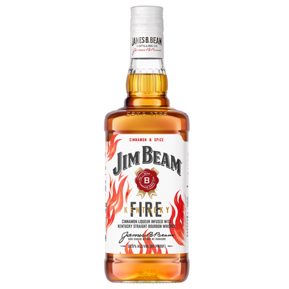 Jim Beam Cinnamon Flavored Whiskey Kentucky Fire 65 - 750ML - Front
