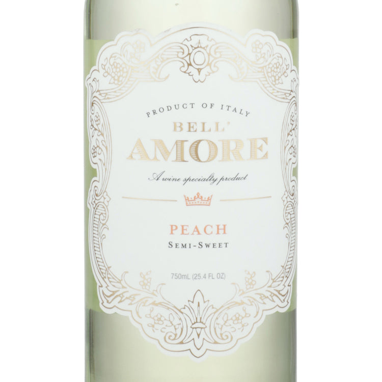 Bell'Amore Peach Flavored Wine Semi-Sweet - 750ML - Front Label