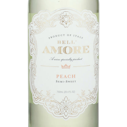 Bell'Amore Peach Flavored Wine Semi-Sweet - 750ML - Front Label