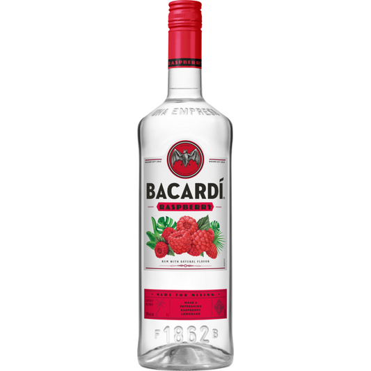 Bacardi Raspberry Flavored Rum 70 - 1.0L - Front