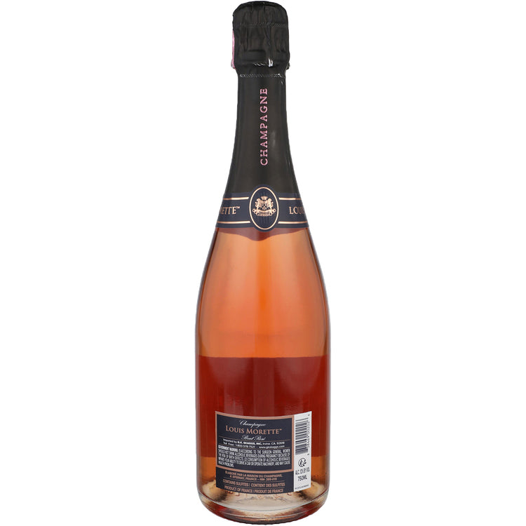 Louis Morette Champagne Grande Reserve Brut Rose - 750ML - Back