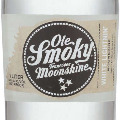 Ole Smoky White Lightnin' Moonshine 100 - 1.0L - Front Label