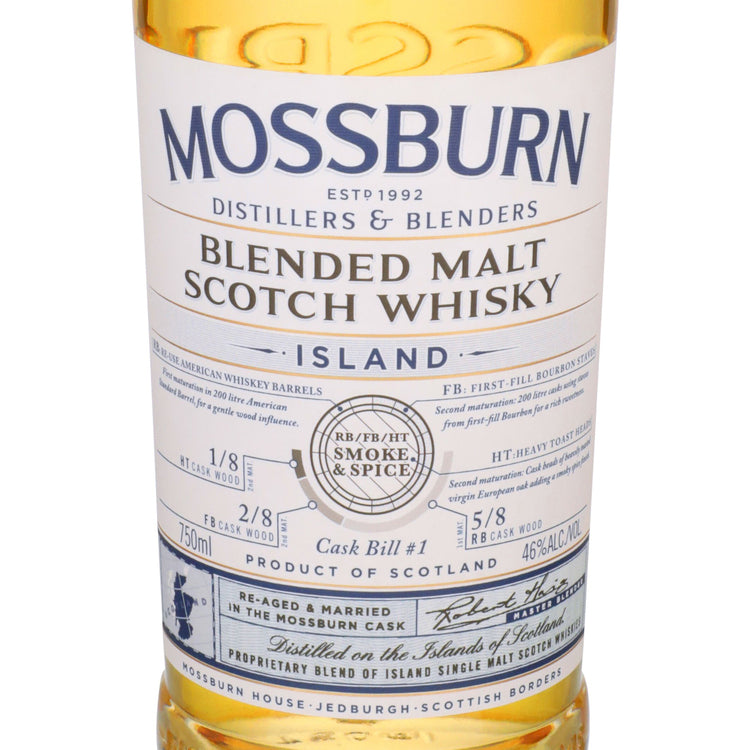 Mossburn Blended Malt Scotch Island 92 - 750ML - Front Label