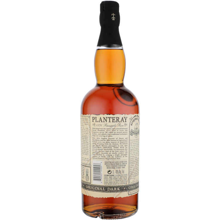 Planteray Pineapple Flavored Rum Stiggins Fancy Pineapple 80 - 1.0L - Back