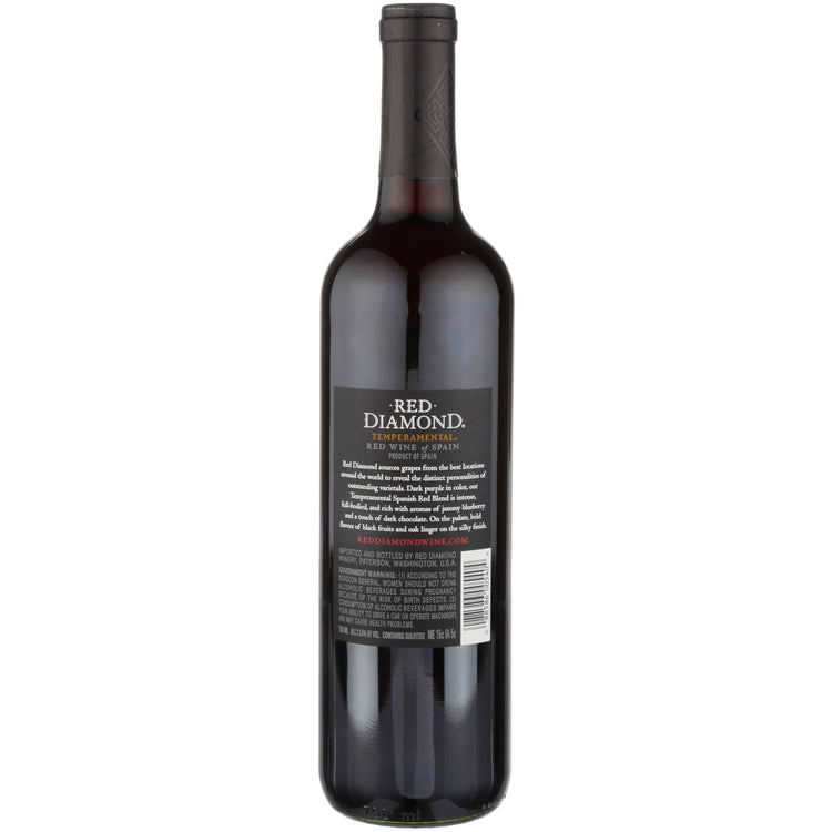 Red Diamond Red Blend Temperamental Washington - 750ML - Back