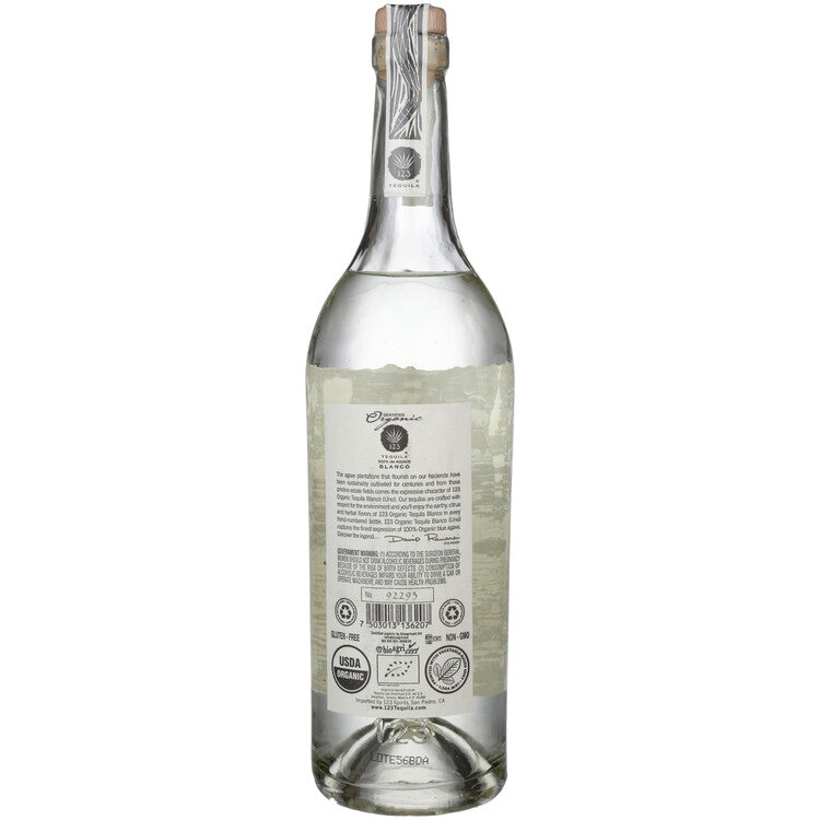 123 Tequila Blanco 1 80 - 750ML - Back