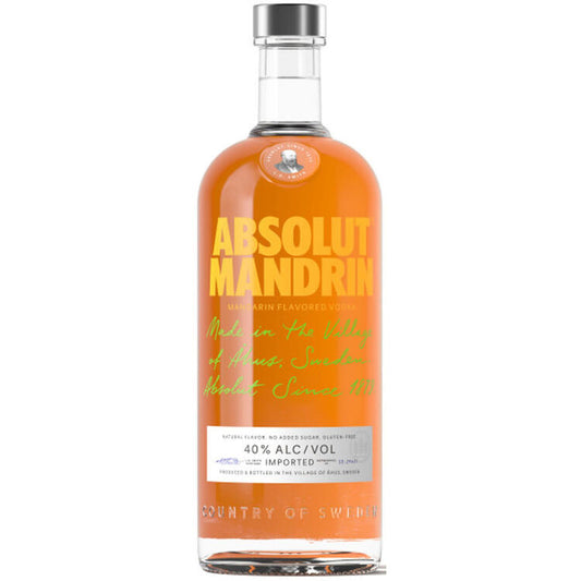 Absolut Orange Flavored Vodka Mandrin 80 - 1.0L - Front