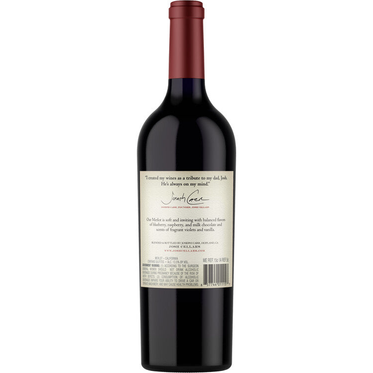 Josh Cellars Merlot California - 750ML - Back