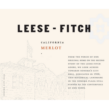 Leese Fitch Merlot California - 750ML - Front Label