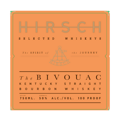 Hirsch Straight Bourbon The Bivouac 100 - 750ML - Front Label