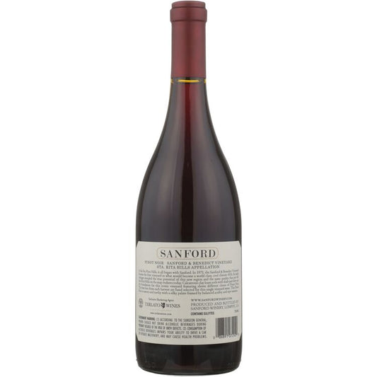 Sanford Pinot Noir Sanford & Benedict Vineyard Santa Rita Hills 2022 - 750ML - Back
