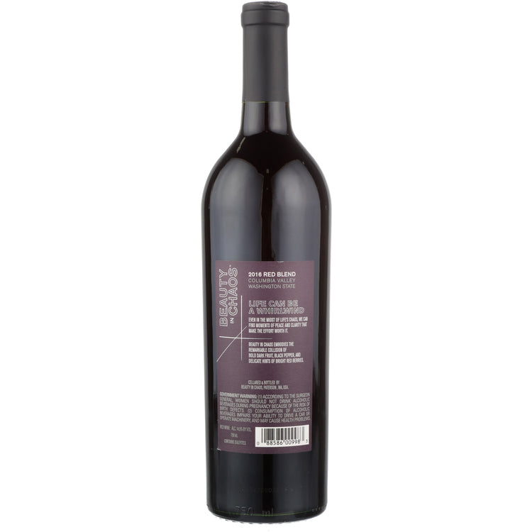 Beauty In Chaos Red Blend Columbia Valley - 750ML - Back