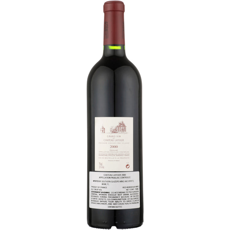Chateau Latour Pauillac 2000 Wood Box - 750ML - Back