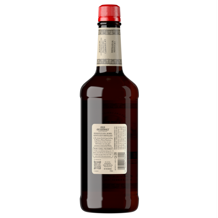 Old Overholt Straight Rye Whiskey 4 Yr 86 - 750ML - Back