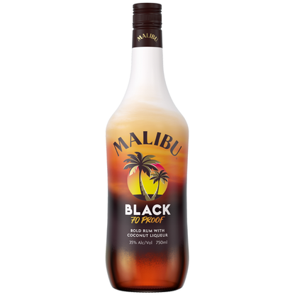 Malibu Coconut Flavored Rum Black 70 - 750ML