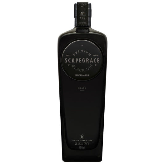 Scapegrace Black Gin Small Batch 83.2 - 750ML - Front