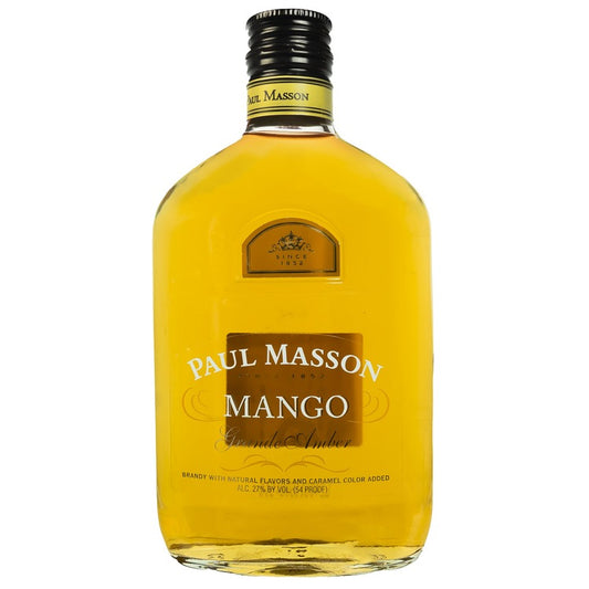 Paul Masson Mango Flavored Brandy Grande Amber 54 - 375ML - Front