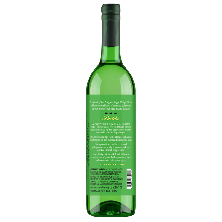 Del Maguey Mezcal Vida Single Village Puebla 80 - 750ML - Back