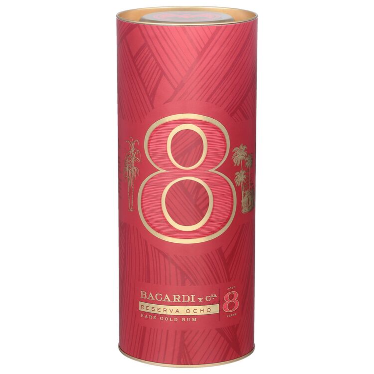 Bacardi Aged Rum Rare Gold Reserva Ocho 8 Yr 80 - 1.0L - Front Label