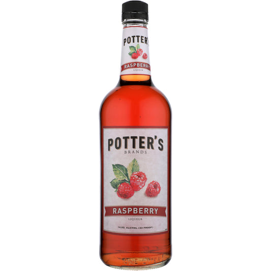 Potter's Raspberry Fruit Liqueur 33 - 1.0L - Front