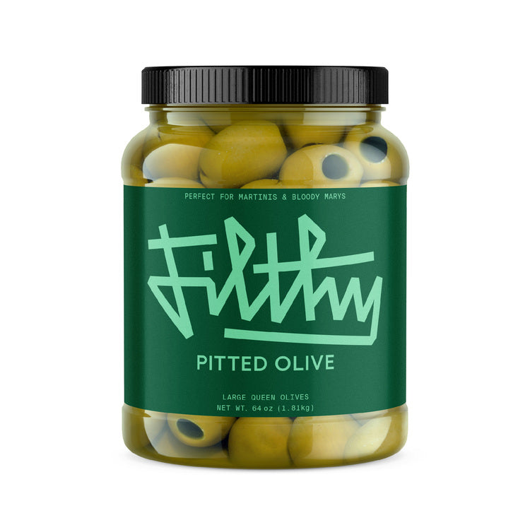 Filthy Pitted Olives - 64 Z - Front Label