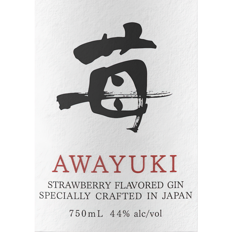 Awayuki Strawberry Flavored Gin 88 - 750ML - Front Label